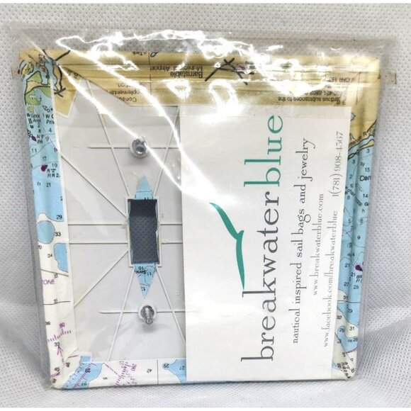 Nautical Chart Double Light Switch Plate Cover With Hyannis Harbor Map Design - Picture 2 of 10